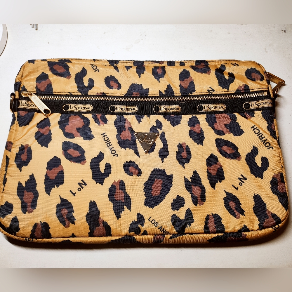 Lesportsac X Joyrich Leopard Laptop Sleeve Bag.